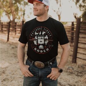 NFR Black Graphic T-Shirt for Men